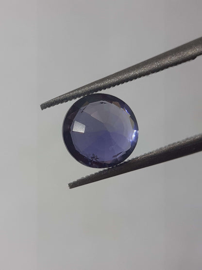 Natural Violet Bluet Iolite - 1.14 ct - round - unheated - certified by NGB All Iolite Gemstones - Faceted Iolite Natural Gems Belgium