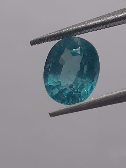 Natural blue Apatite - 1.06 ct - oval - heated - certified by NGB All Apatite Gemstones - Faceted Apatite Natural Gems Belgium