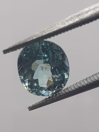 Natural bluish green Apatite - 1.08 ct - oval - unheated - certified by NGB All Apatite Gemstones - Faceted Apatite Natural Gems Belgium