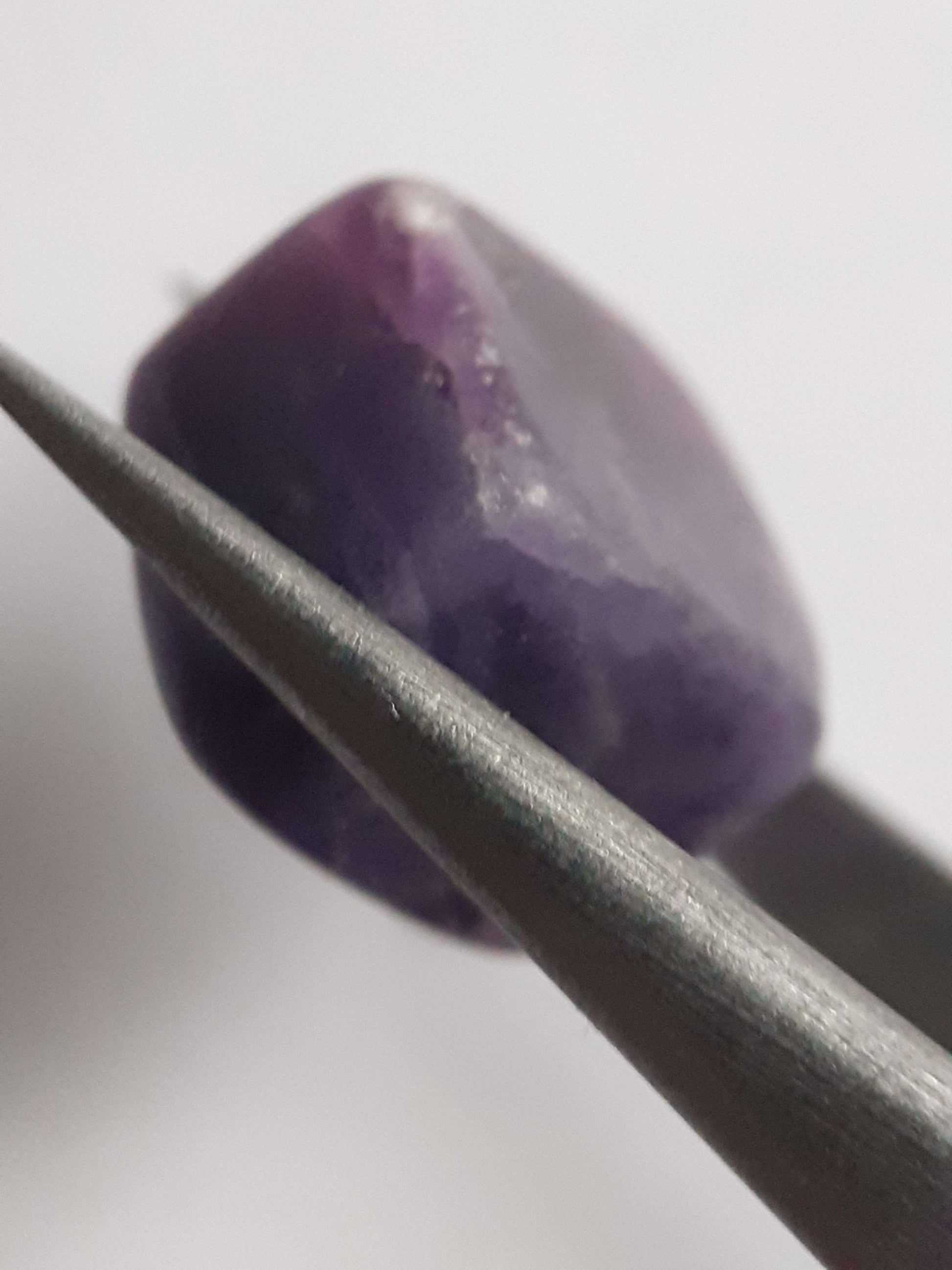 Natural deep purple Amethyst - 16.375 ct - Tumbled Amethyst - unheated All Amethyst Gemstones - Tumbled Amethyst Natural Gems Belgium