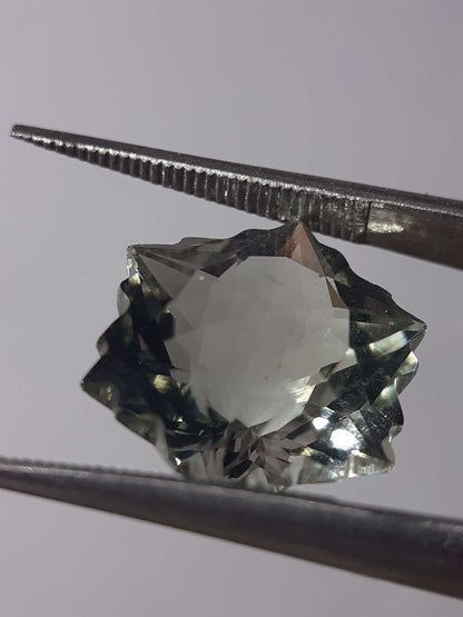 Natural green Amethyst - 4.65 ct - Hexagon - Snowflake - heated - certified by NGB All Amethyst Gemstones Natural Gems Belgium