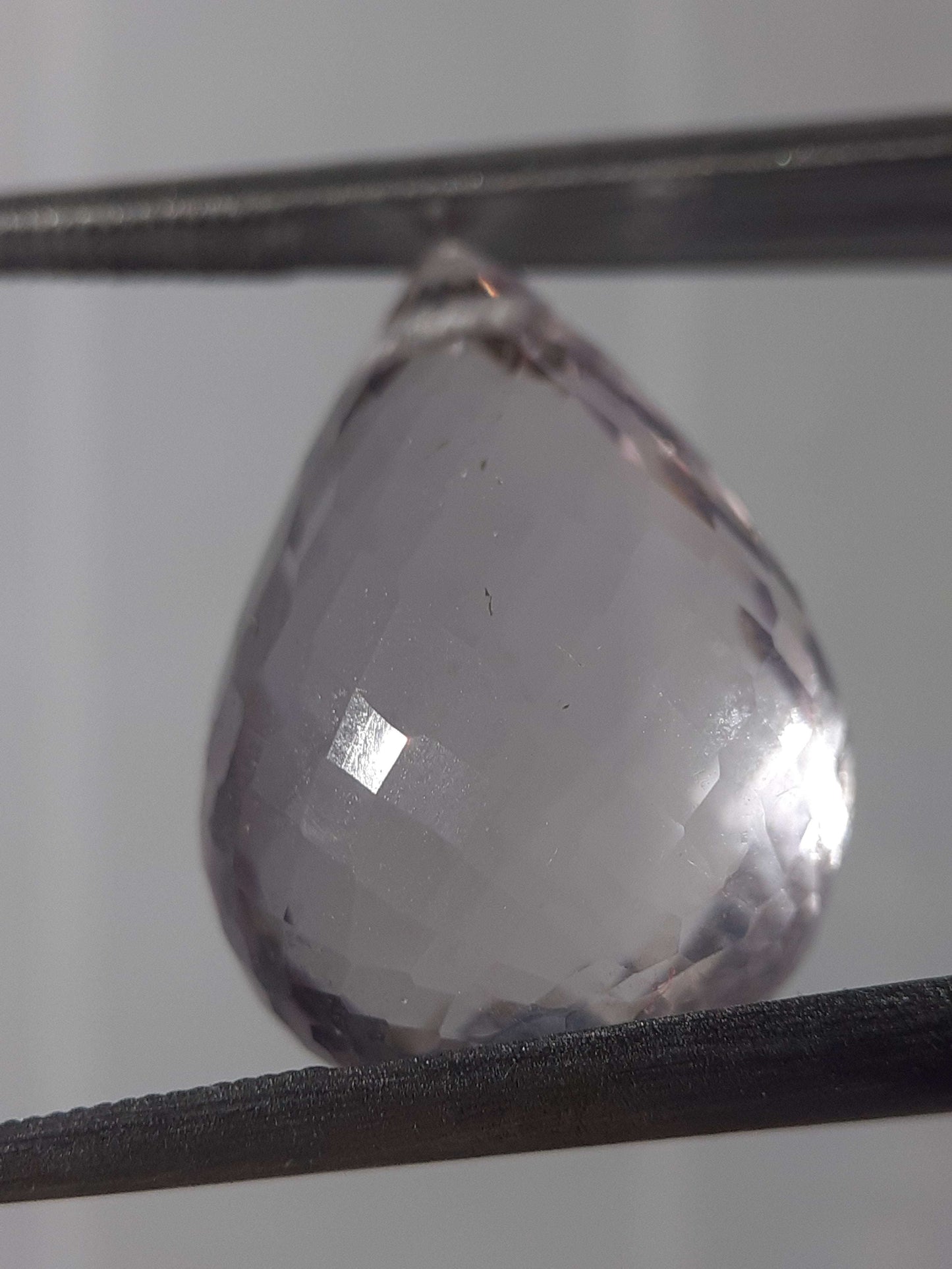 Natural light purple Amethyst - 11.96 ct - Briolette - unheated - certified by NGB All Amethyst Gemstones Natural Gems Belgium