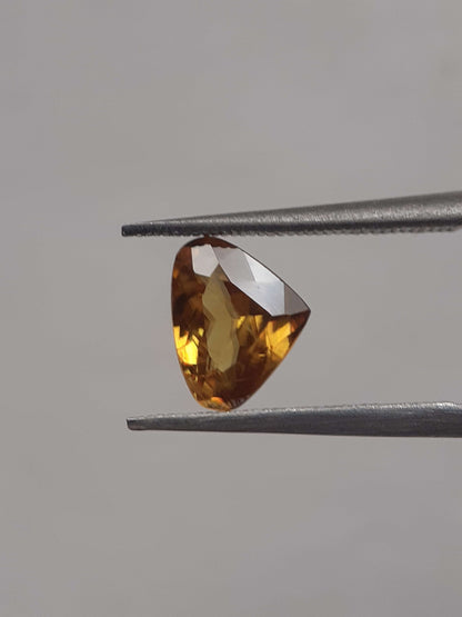 Natural orangey yellow shpene - 0.889 ct - Pear - unheated All Sphene (Titanite) Gemstones - Faceted Sphene Natural Gems Belgium