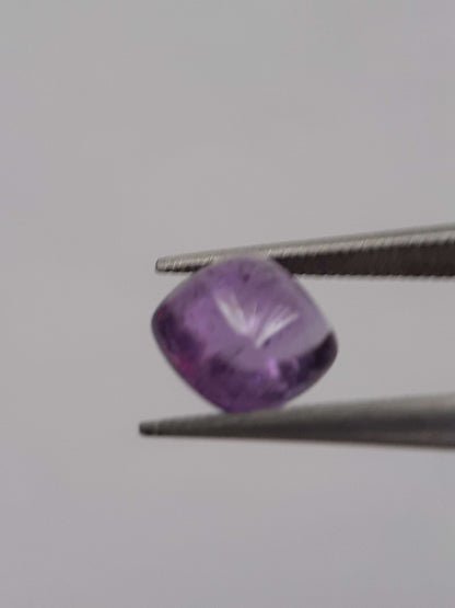 Natural purple Amethyst - 1.140 ct - cushion cabochon - 6.0 x 6.0 mm All Amethyst Gemstones Natural Gems Belgium