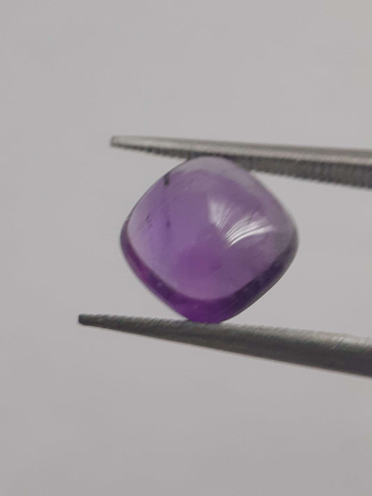 Natural Gems Belgium - All Amethyst Gemstones - Natural purple Amethyst - 1.949 ct - cushion cabochon - 7.6 x 7.4 mm *** € 2.45