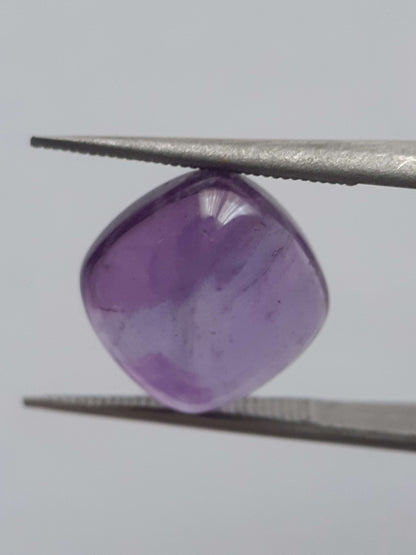 Natural purple Amethyst - 4.230 ct - cushion cabochon - 9.9 x 9.9 mm All Amethyst Gemstones Natural Gems Belgium