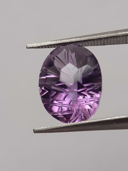 Natural Gems Belgium - All Amethyst Gemstones - Natural violet purple Amethyst - 2.774 ct - oval - custom cut - excellent cut *** € 16.72