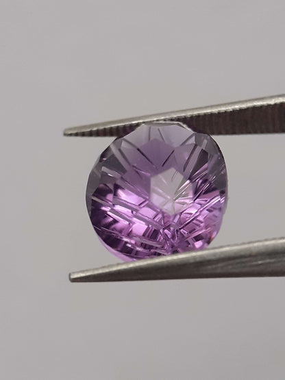 Natural violet purple Amethyst - 2.774 ct - oval - custom cut - excellent cut All Amethyst Gemstones Natural Gems Belgium