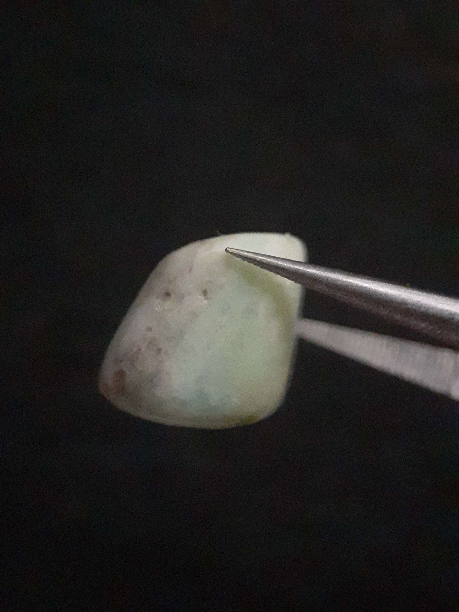 Natural white and green Amazonite - 16.851 ct - tumbled Amazonite stone All Amazonite gemstones - Amazonite tumbled stones Natural Gems Belgium