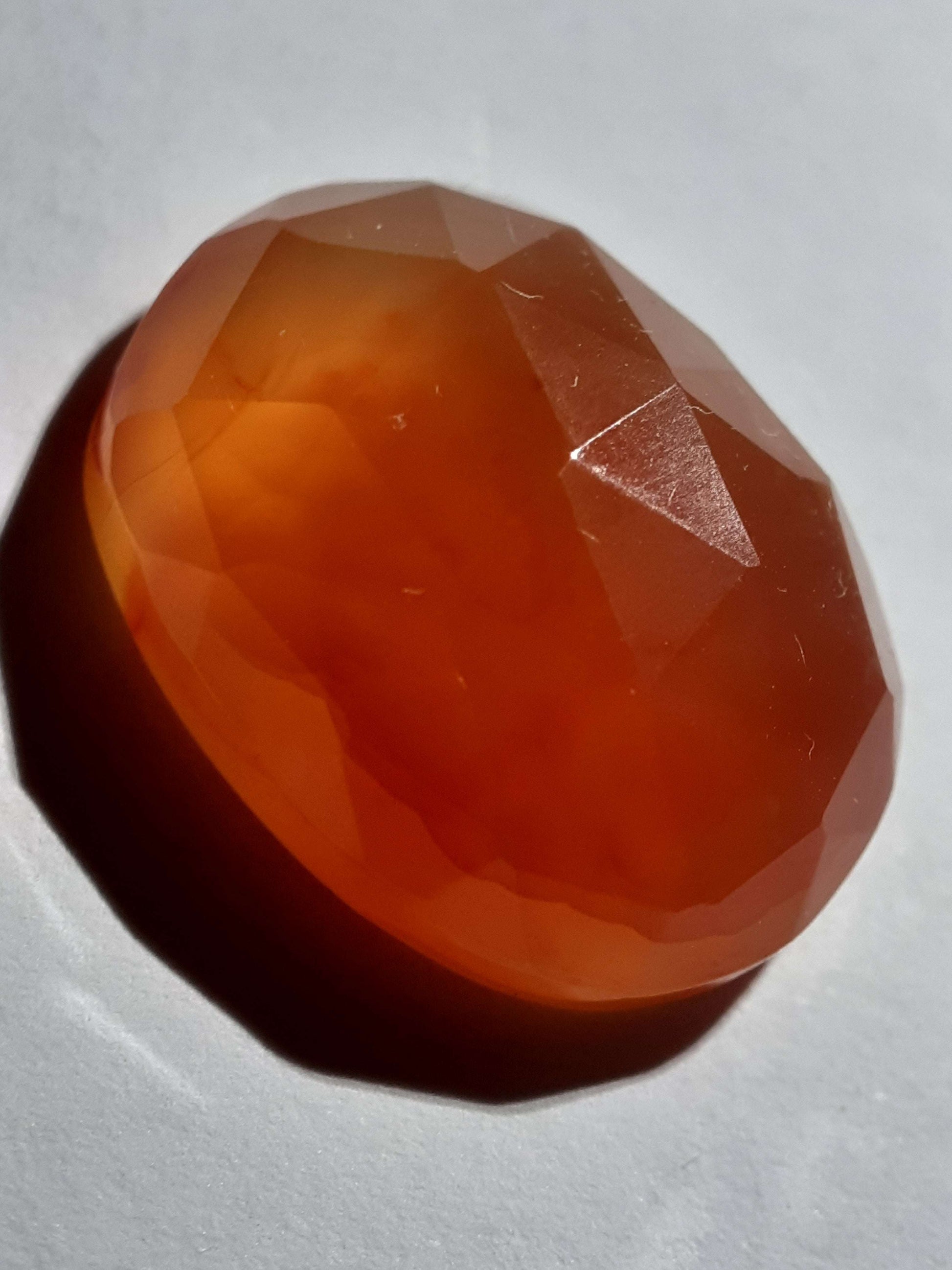 Orange Carnelian,rose cut, 14.55 ct, high quality cutting All Carnelian Gemstones - Faceted Carnelian Natural Gems Belgium