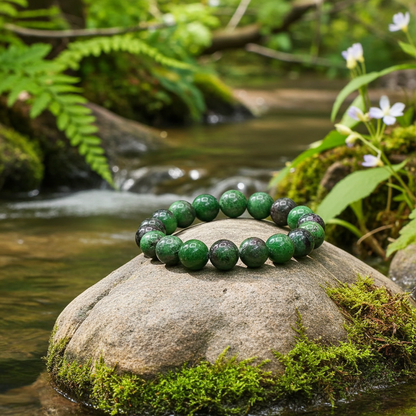 Ruby Zoisite Bead Bracelet 6 mm – Natural Ruby in Zoisite Gemstone Bracelet - Natural Gems Belgium