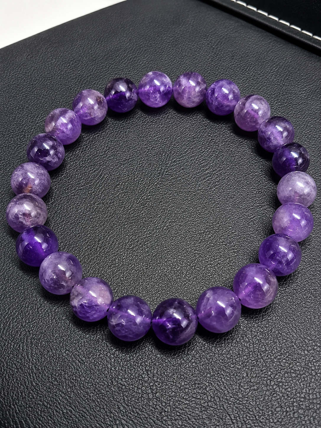Natural Amethyst Bead Bracelet – 10 mm Purple Amethyst Beads - Natural Gems Belgium