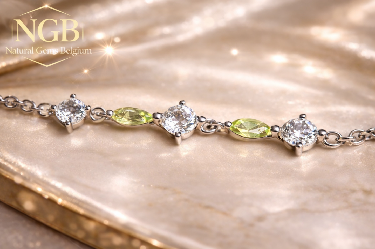 exlusive, silver pridot and topaz