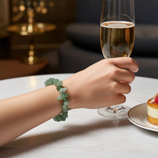 Crystal Chips Bracelet - Aventurine - polished - green aventurine
