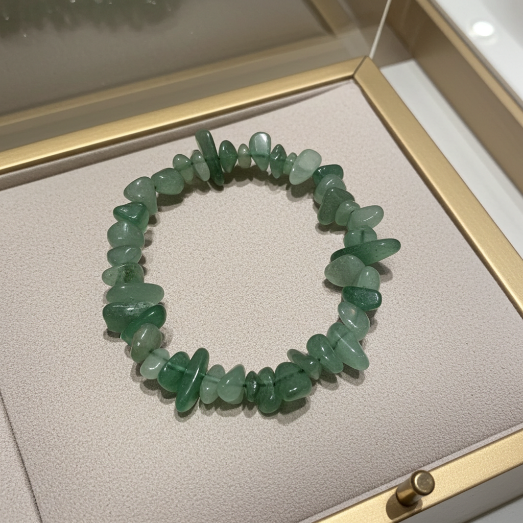 Crystal Chips Bracelet - Aventurine - polished - green aventurine - Natural Gems Belgium