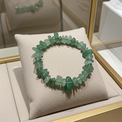 Crystal Chips Bracelet - Aventurine - polished - green aventurine - Natural Gems Belgium