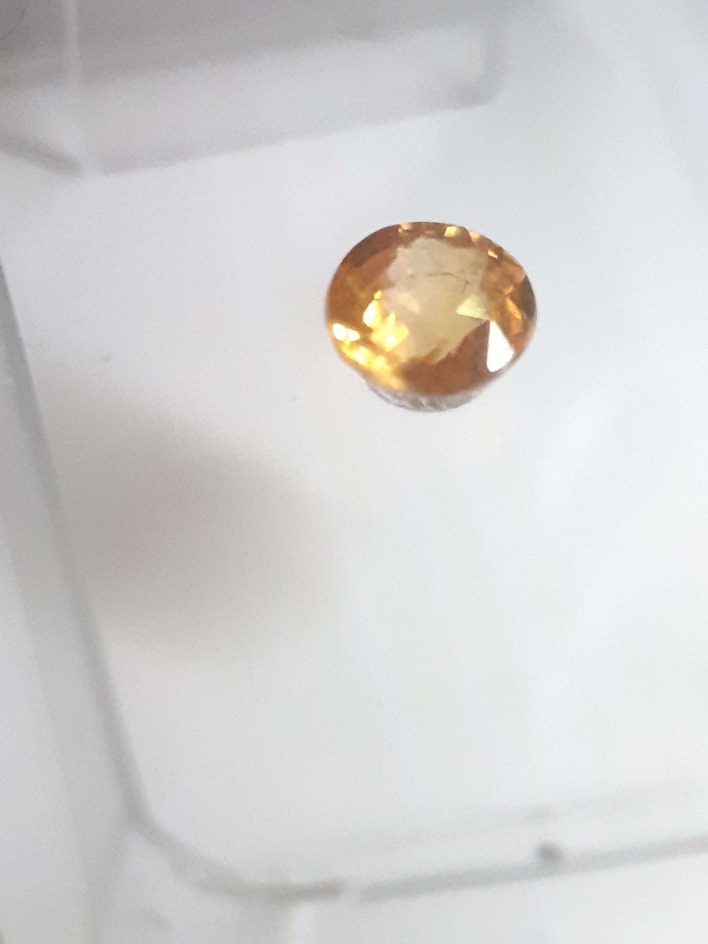 Certified round brilliant Spessartite "mandarin" Garnet - 0.40 ct - Sealed - Natural Gems Belgium