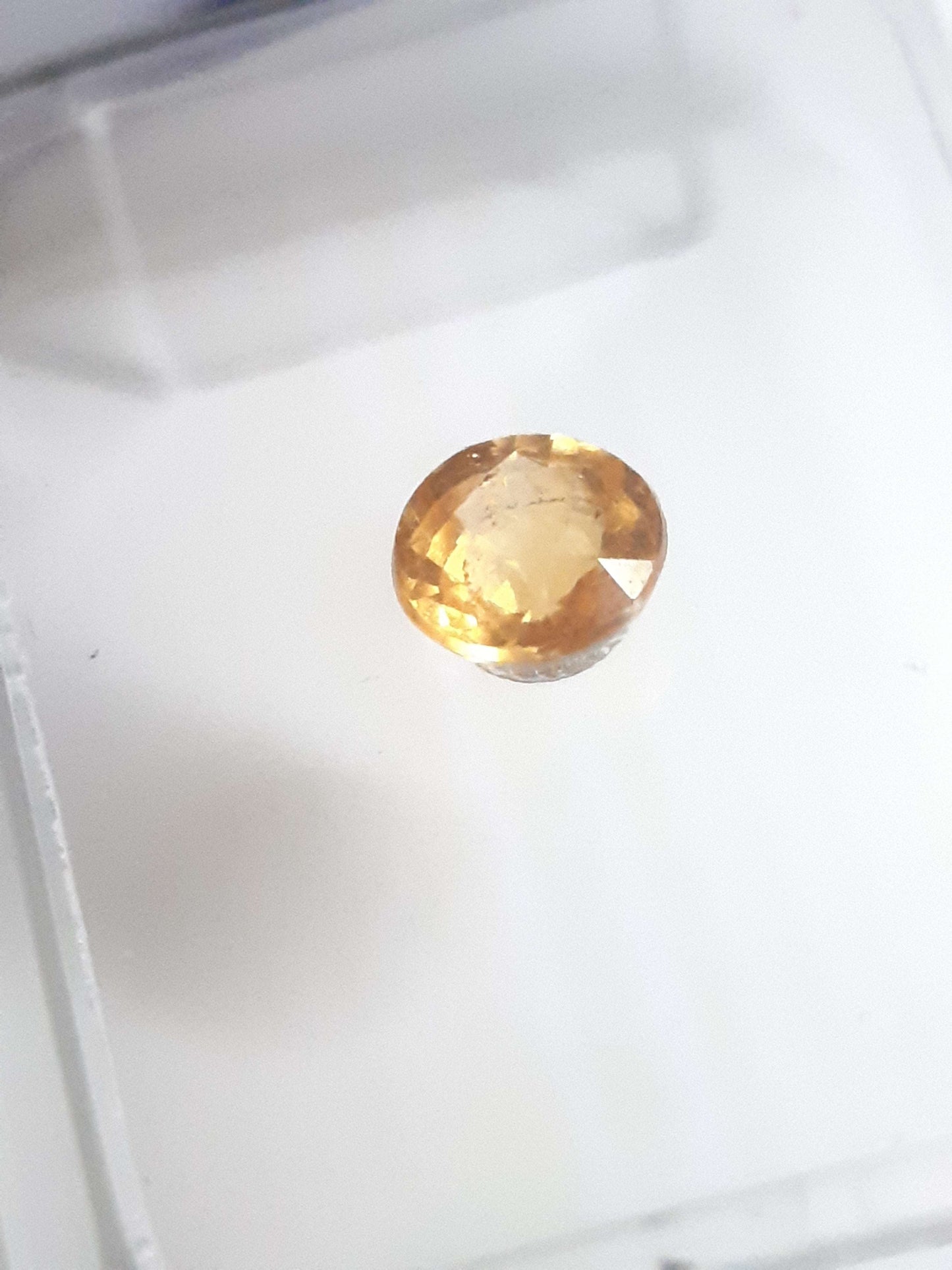 Certified round brilliant Spessartite "mandarin" Garnet - 0.40 ct - Sealed - Natural Gems Belgium