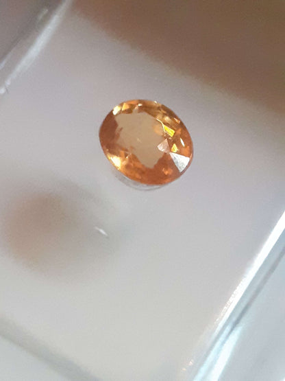 Certified Spessartite Mandarin Garnet - 0.50 ct - Sealed - Natural Gems Belgium