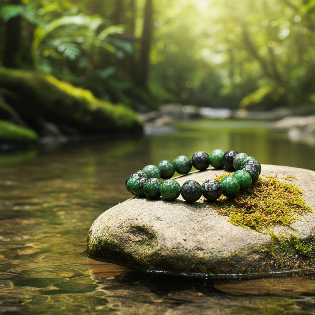 Ruby Zoisite Bead Bracelet 6 mm – Natural Ruby in Zoisite Gemstone Bracelet - Natural Gems Belgium
