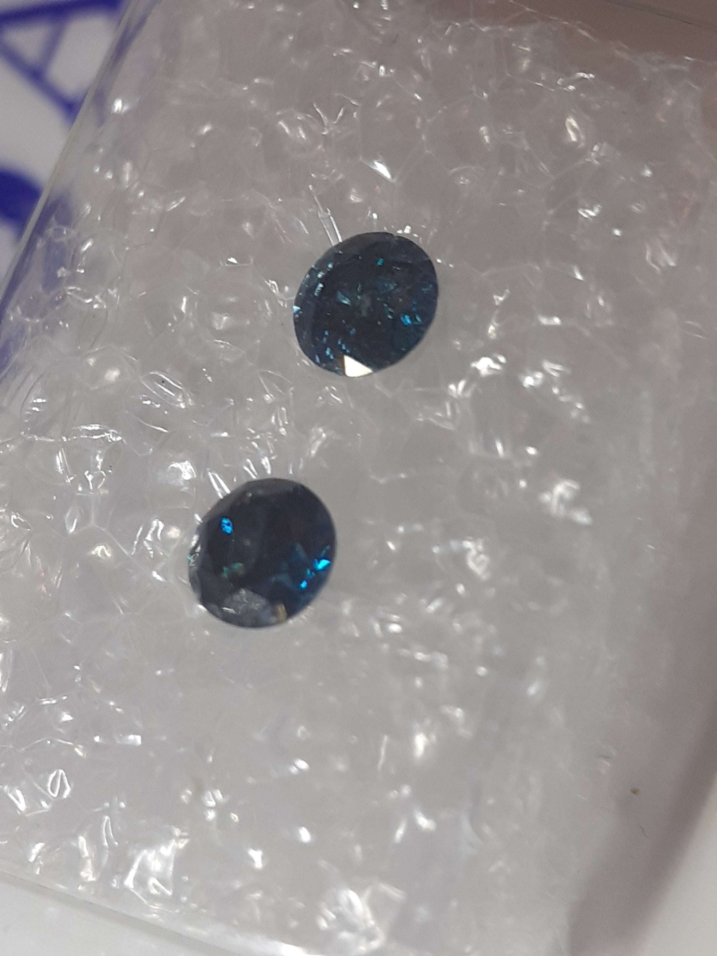 Diamonds Pair Round - Natural - certified - 0.36 ct - sealed - Natural Gems Belgium