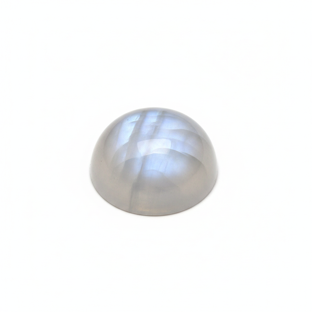 moonstone cabochon round white background