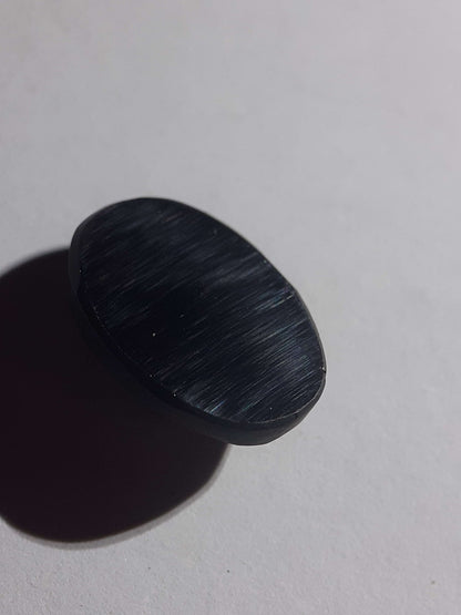 Natural Black Spinel, oval rose cut , 6.73 ct, Afrika , untreated - Natural Gems Belgium