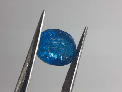 Natural blue Apatite - 2.88 ct - oval - unheated - certified by NGB - Natural Gems Belgium