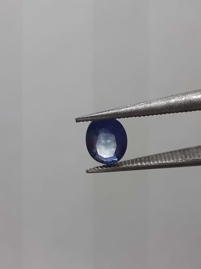 Natural blue sapphire - 0.47 ct - oval - heated - Australia - certified by NGB - Natural Gems Belgium