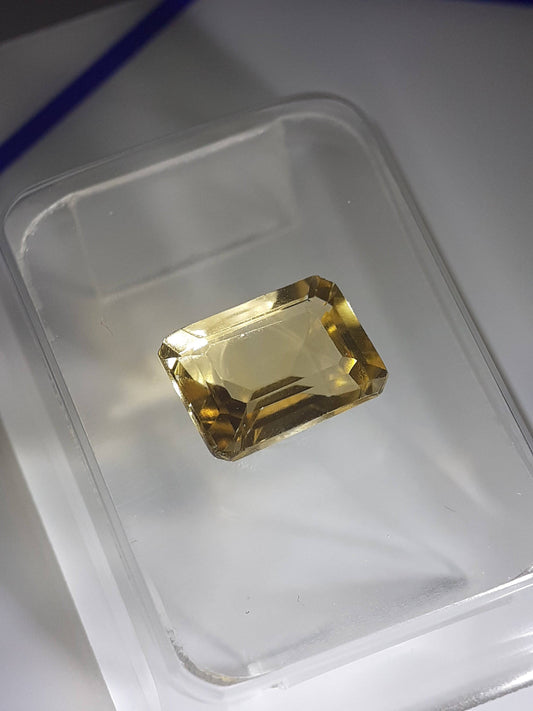 Certified Citrine - 1.48 ct - Modified octagon - Brasil - Sealed