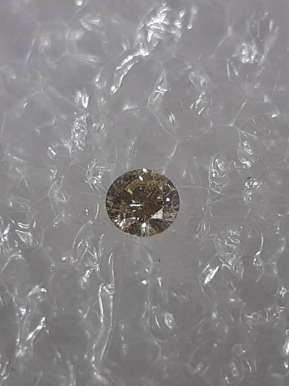 Certified Natural Diamond - Round Brilliant - 0.02ct - I1 - Light Brownish Yellow - sealed - Natural Gems Belgium