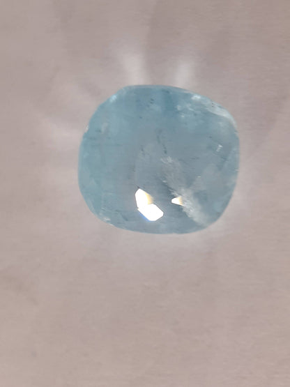 Natural Aquamarine - 3.62 ct - Cushion - unheated untreated - Brasil - Certified by seller - Natural Gems Belgium