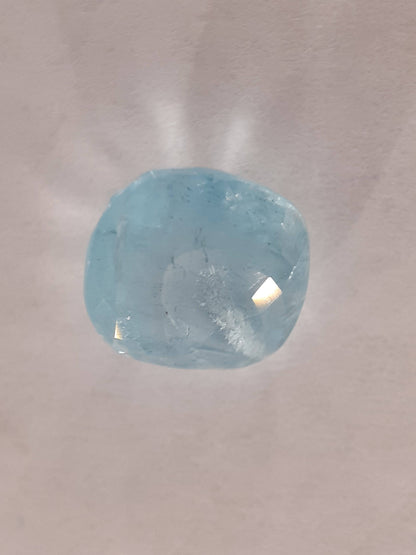 Natural Aquamarine - 3.62 ct - Cushion - unheated untreated - Brasil - Certified by seller - Natural Gems Belgium