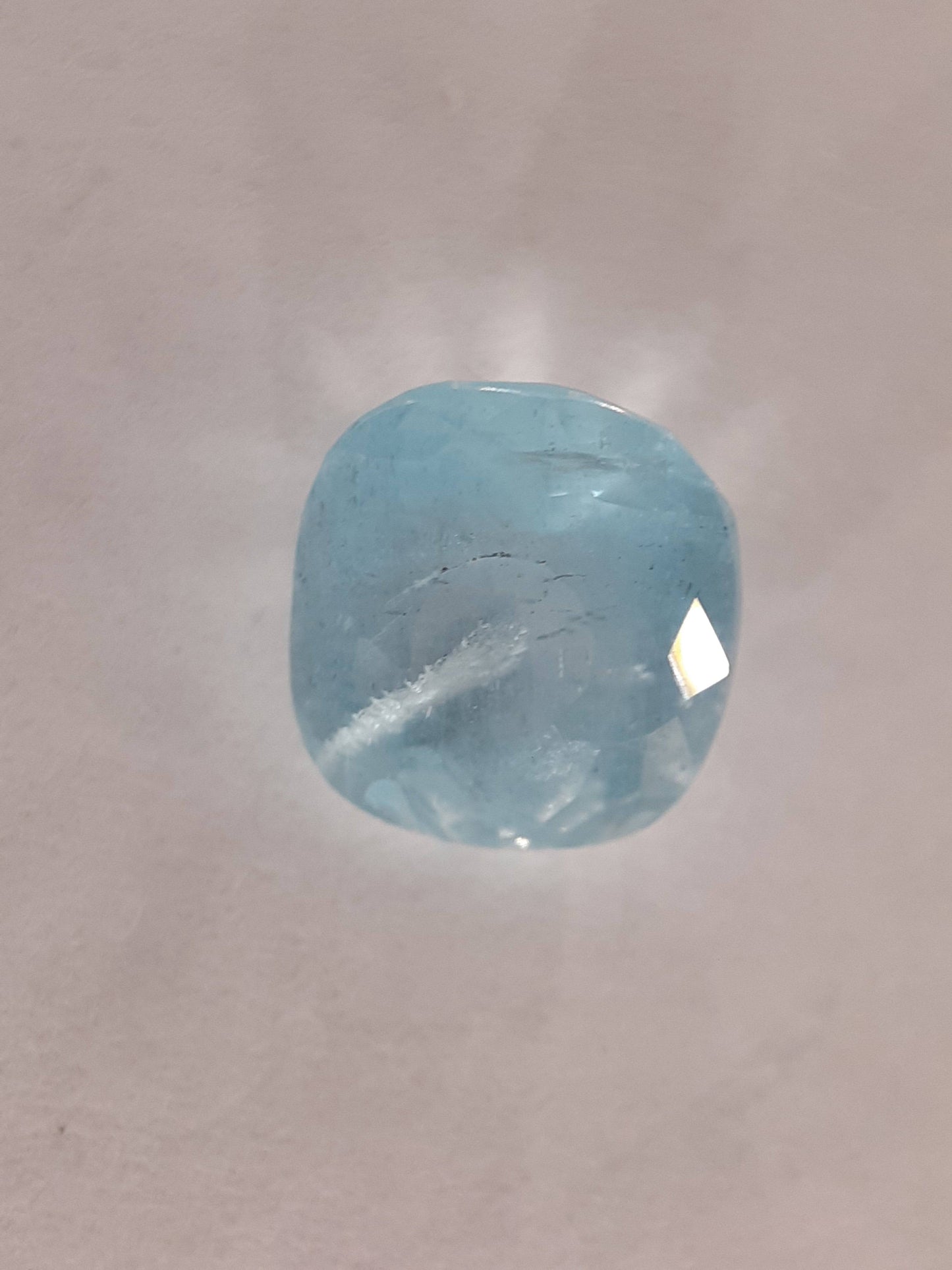 Natural Aquamarine - 3.62 ct - Cushion - unheated untreated - Brasil - Certified by seller - Natural Gems Belgium