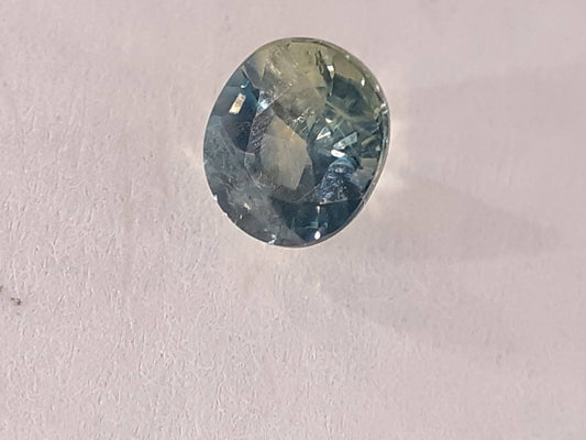 Natural Bicolor green blue Sapphire - 0.58 ct - Oval - unheated - Madagascar - Certified by seller - Natural Gems Belgium