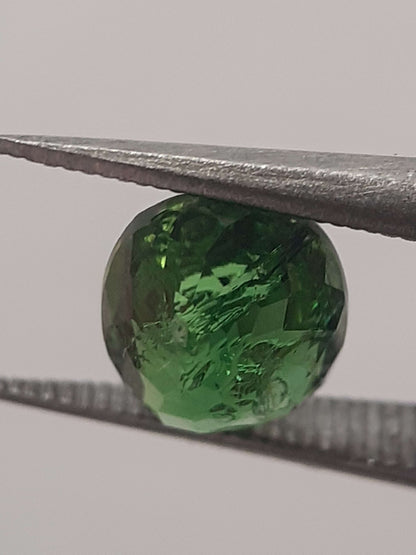 Natural Green Chrome Tourmaline - 0.96 ct - oval - unheated - certified by NGB - Natural Gems Belgium