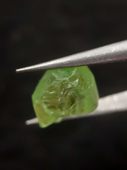 Natural Green Peridot - 5.440 ct - rough gemstone - for faceting - certified natural