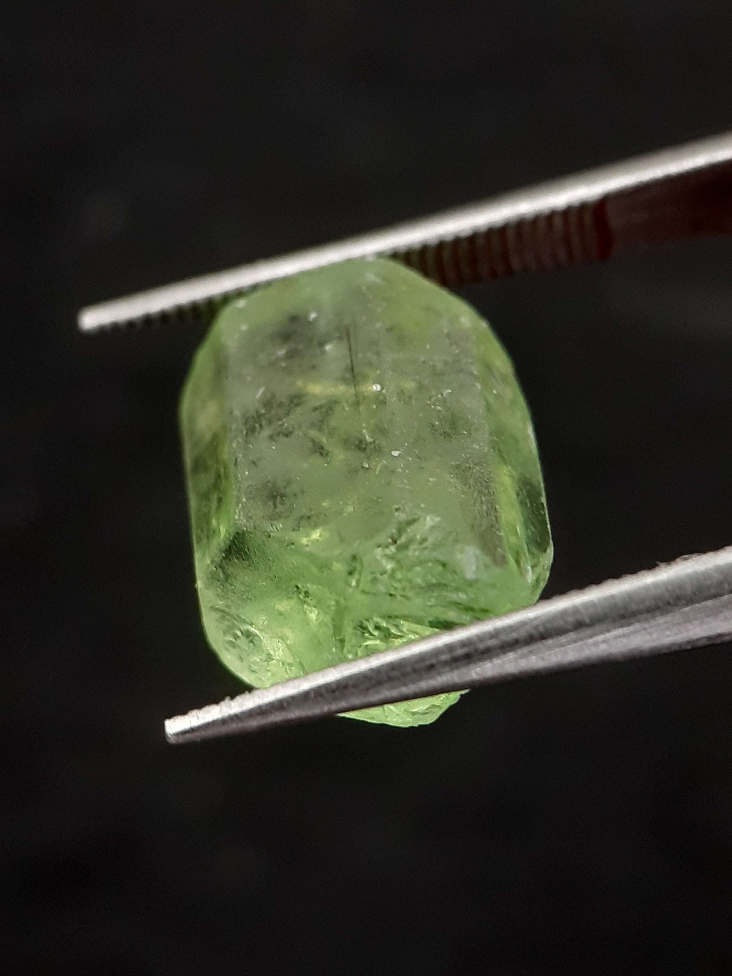 Natural Green Peridot - 5.440 ct - rough gemstone - for faceting - certified natural