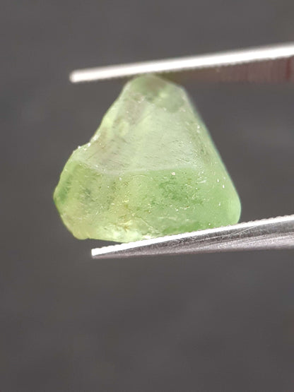 Natural Green Peridot - 5.754 ct - rough gemstone - for faceting - certified natural