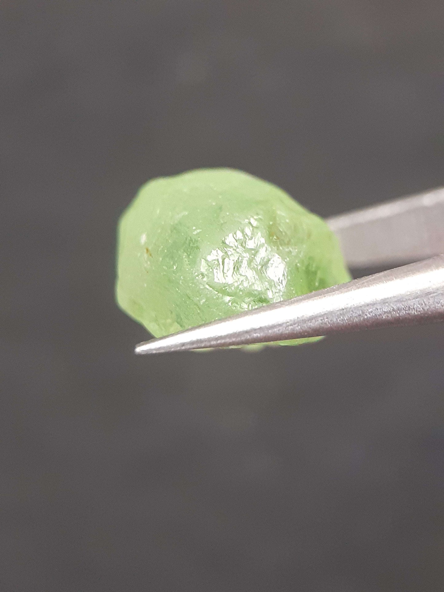 Natural Green Peridot - 6.333 ct - rough gemstone - for faceting - certified natural