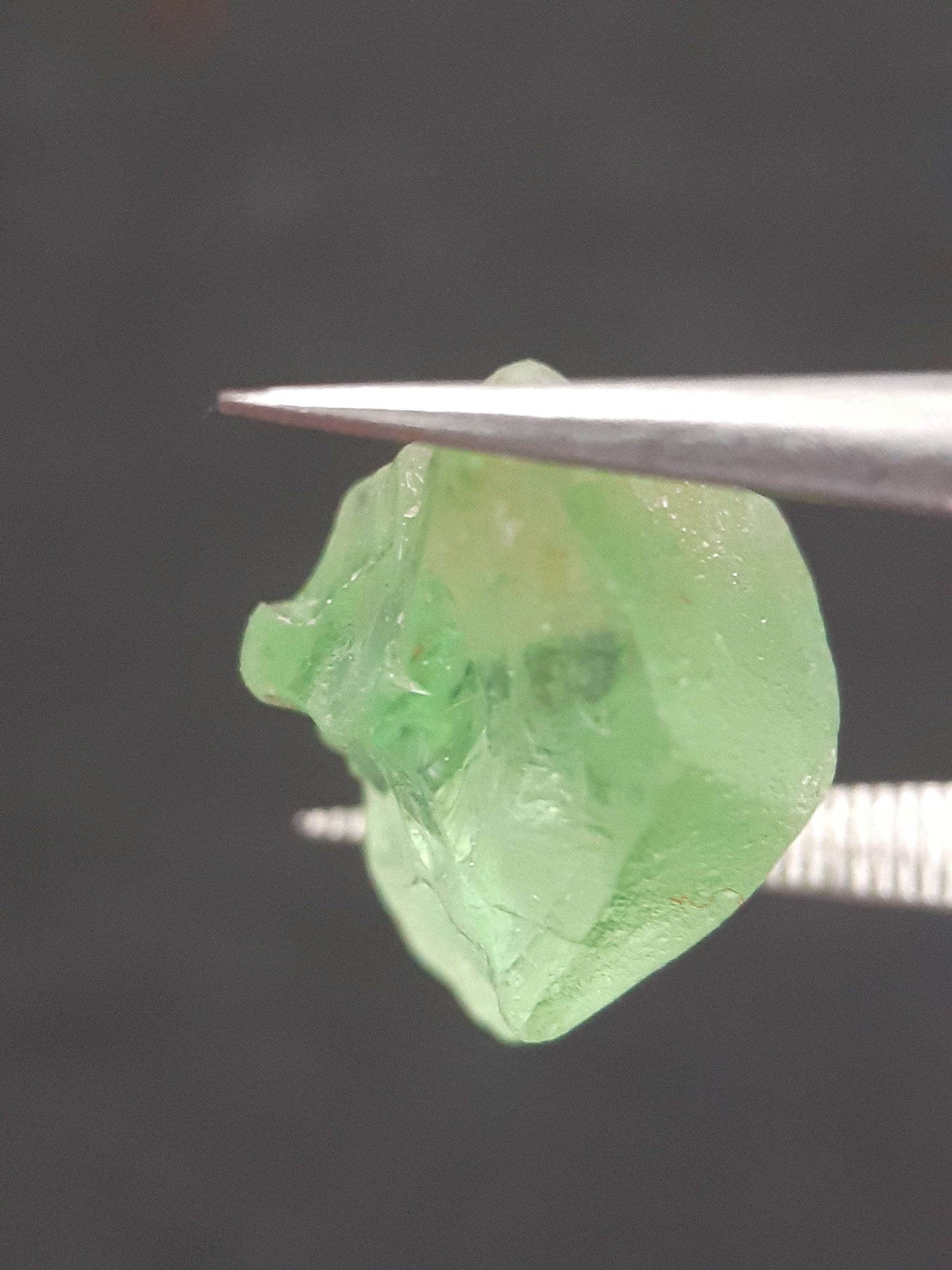 Natural Green Peridot - 7.563 ct - rough gemstone - for faceting - certified natural