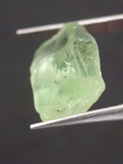 Natural Green Peridot - 9.014 ct - rough gemstone - for faceting - certified natural