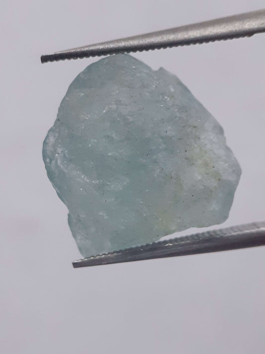 Natural greenish blue Aquamarine - 6.43 ct - Rough Gemstone - unheated - Certified by NGB