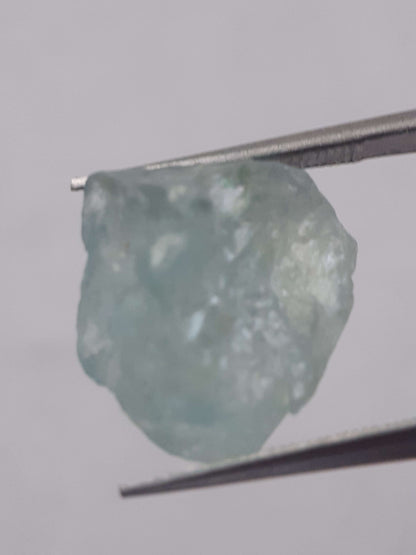 Natural greenish blue Aquamarine - 6.43 ct - Rough Gemstone - unheated - Certified by NGB