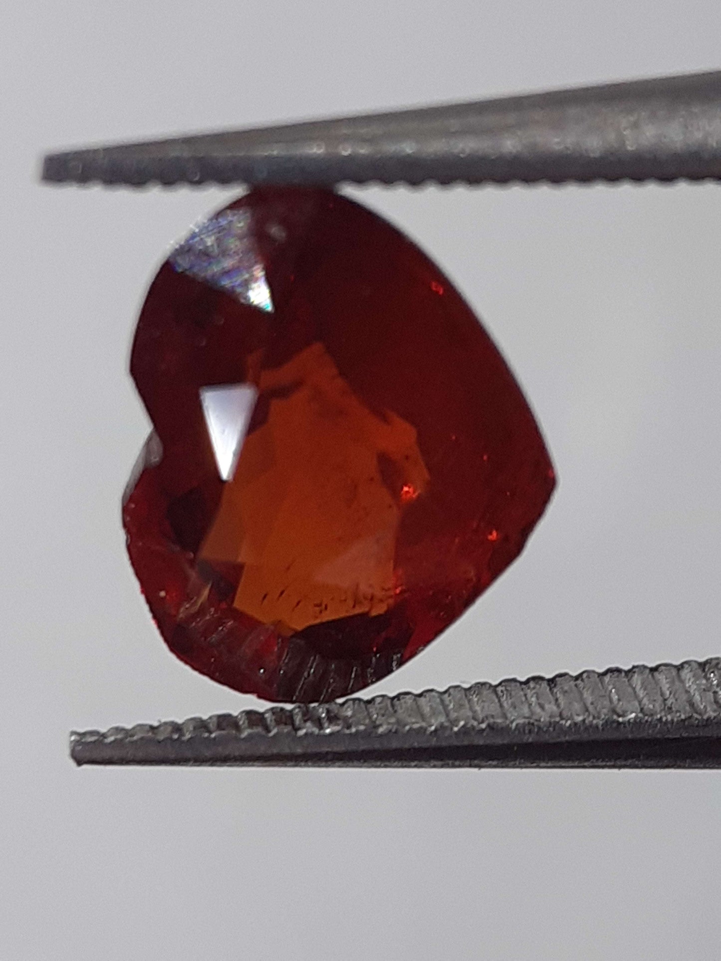 Natural medium orange Spessartite Garnet - 1.84 ct - heart - unheated