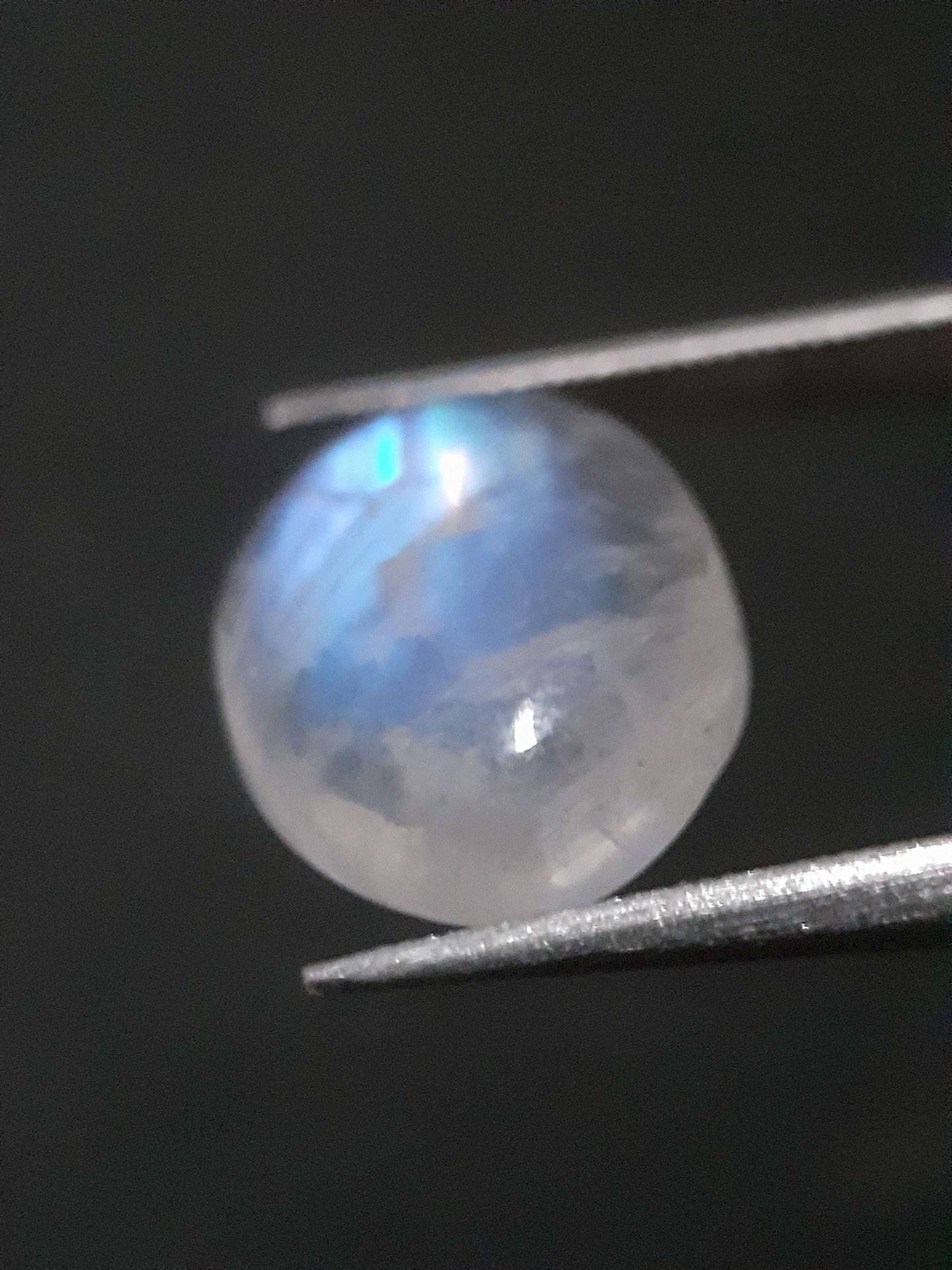 Natural Moonstone - blue adularescence - 2.945 ct - oval - certified natural