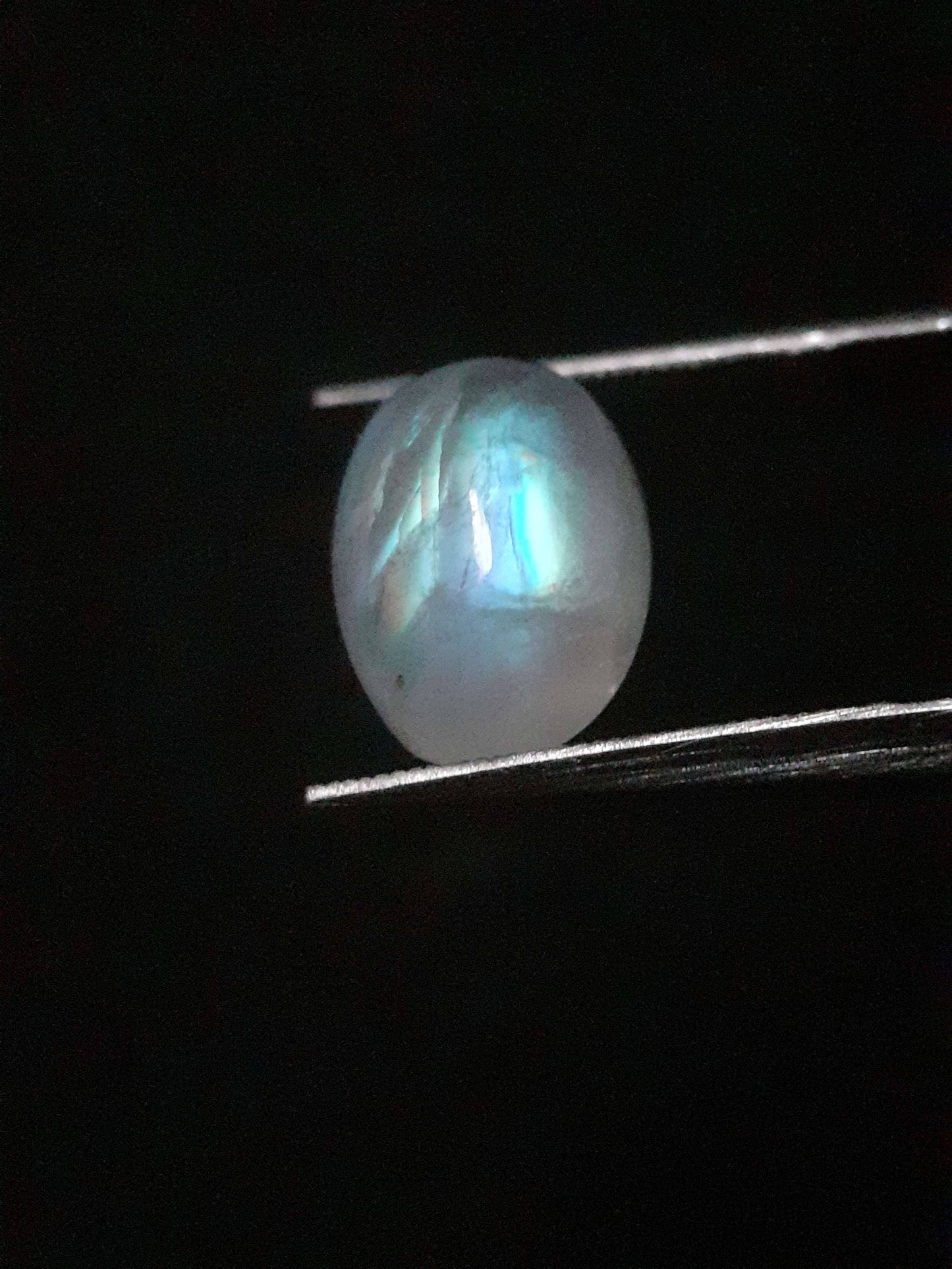 Natural Moonstone - blue adularescence - 3.574 ct - oval - certified natural