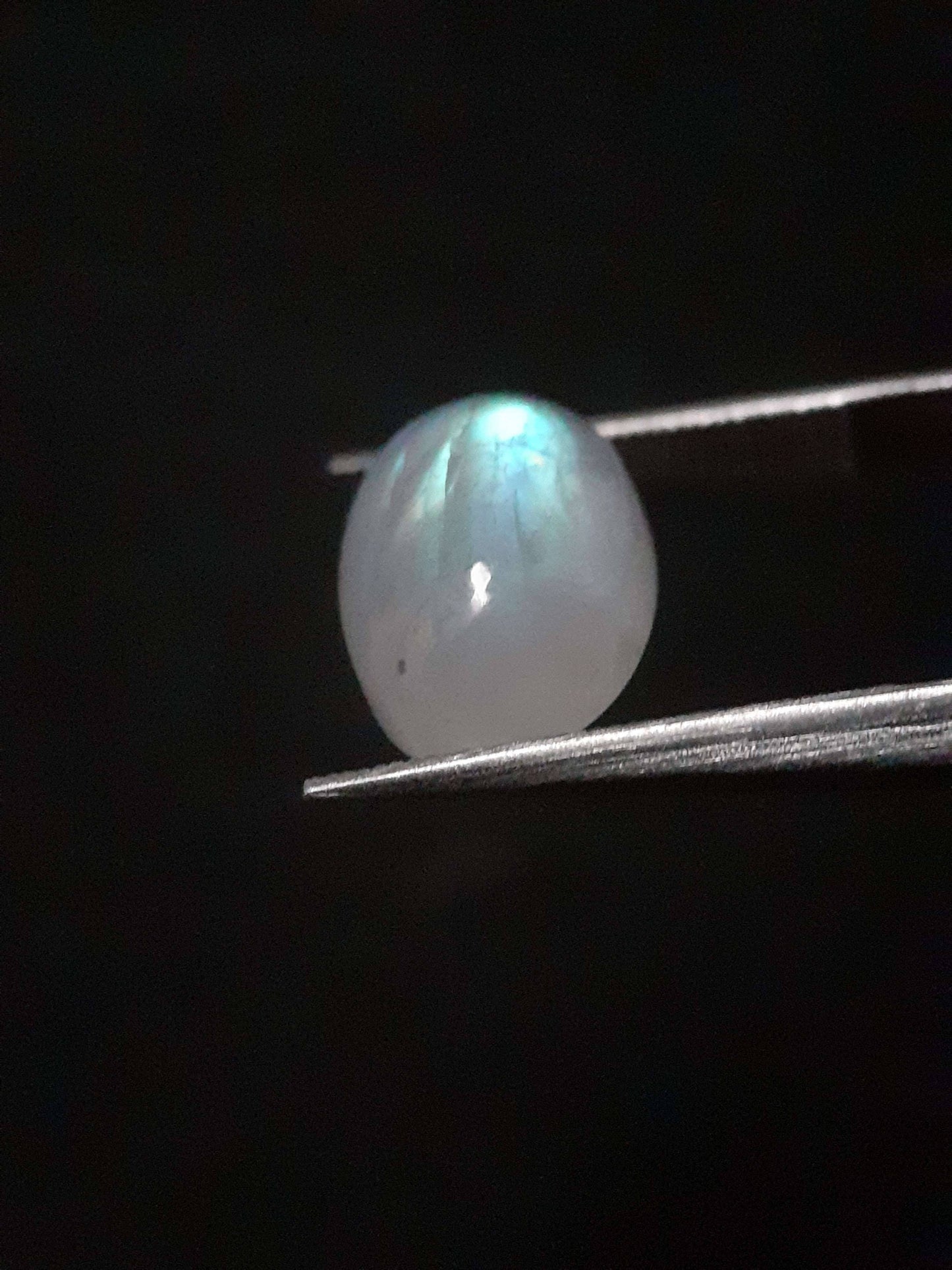 Natural Moonstone - blue adularescence - 3.574 ct - oval - certified natural