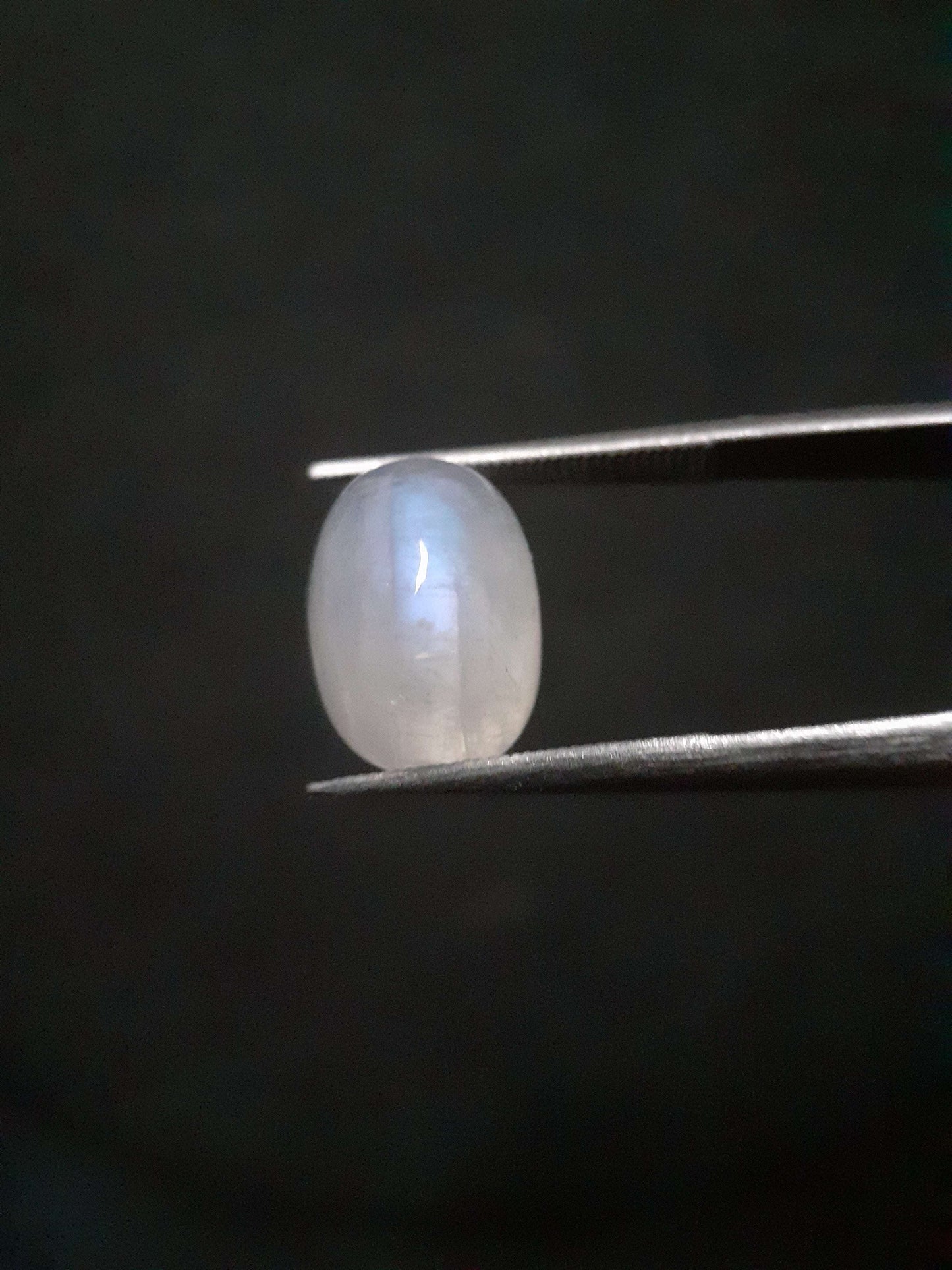 Natural Moonstone - blue adularescence - 4.445 ct - oval - certified natural