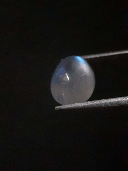 Natural Moonstone - light blue and blue adularescence - 2.099 ct - oval cabochon